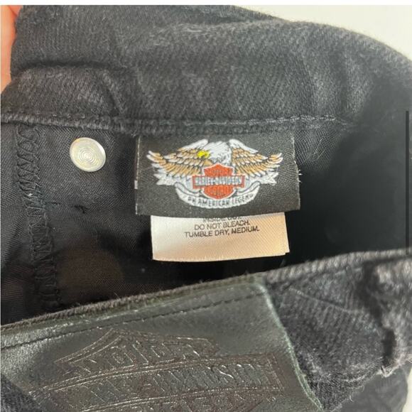Harley Davidson black straight leg jeans - Picture 6 of 8